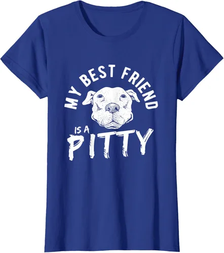 Vista 57 de My Best Friend Is A Pitty Pitties Pitbull - Camiseta Negro