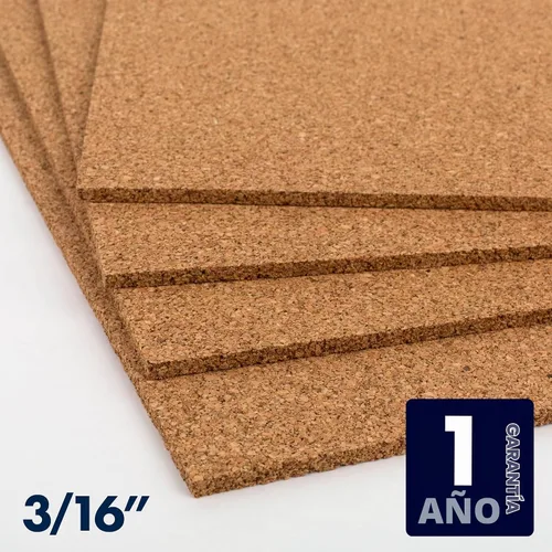 Vista 5 de Cuarteto de azulejos de corcho, paneles de corcho para pizarra 12 x 12 x 3/16 pulgadas, natural, paquete de 8 (108)