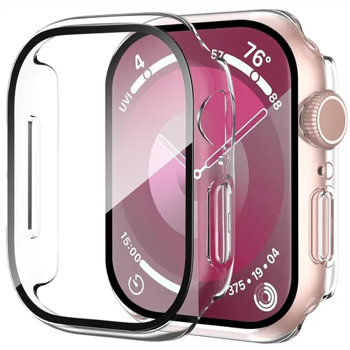 Vista 9 de Smiling - Funda compatible con Apple Watch Series 3 y Series 2 de 1.496 pulgadas con protector de pantalla de vidrio templado integrado - Funda