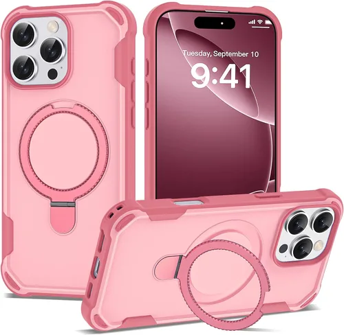 Vista 38 de Funda compatible con iPhone 12 y 12 Pro de 6.1 pulgadas con soporte de anillo magnético [protección militar contra caídas] [compatible con MagSafe]
