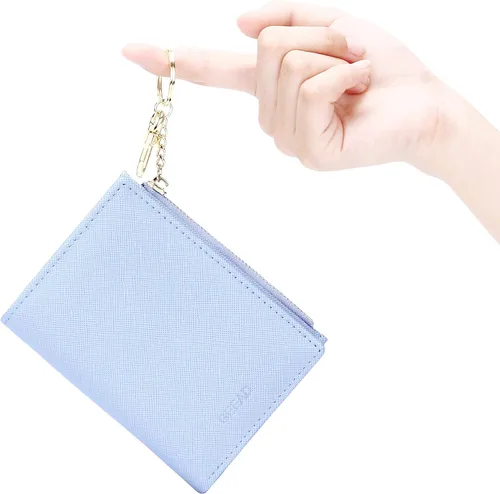 Vista 8 de FEITH & FELLY - Pequeña billetera plegable para mujer con monedero con cremallera y tarjetero
