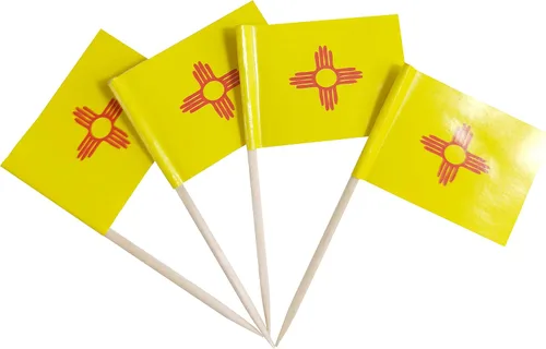 Vista 10 de JBCD Bandera de palillo de dientes de Arkansas Mini Banderas pequeñas para cupcakes de Arkansas, 100 piezas