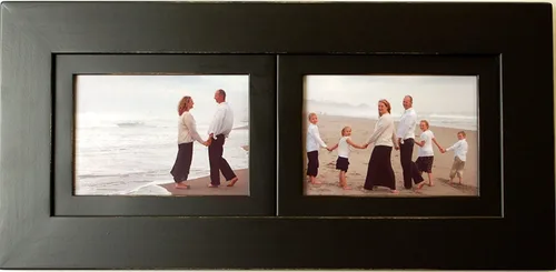 Vista 6 de My Barnwood Frames - Marco de fotos de madera de collage negro ligeramente envejecido, hecho a mano en los Estados Unidos