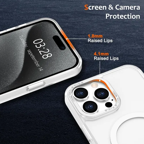 Vista 732 de Anuck - Funda magnética para iPhone 11 compatible con MagSafe, carcasa trasera mate translúcida dura, borde de TPU, delgada, resistente a impactos