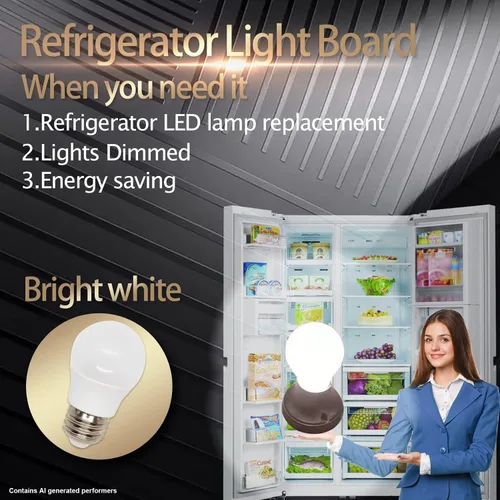 Vista 4 de Bombilla LED para refrigerador W11043014 W10805744 Compatible con Whirlpool W10745744 W10565137 W10837631 W10865849 - Bombilla LED