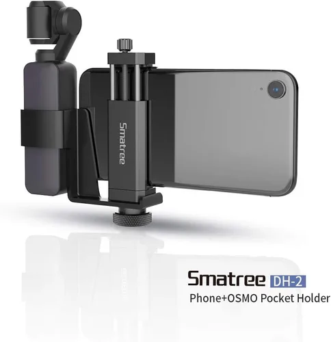 Vista 5 de Smatree OSMO Pocket 2 - Juego de 2 soportes para teléfono, accesorios de expansión con tornillo de rosca de 1/4 pulgadas compatible con DJI OSMO