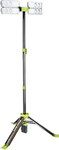 Vista 11 de PowerSmith Luz de trabajo recargable con soporte de 4500 lúmenes, luz de trabajo magnética, construcción de trípode de metal duradero, paneles