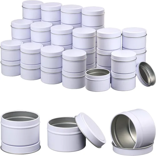 Vista 8 de IHDYPPEW Paquete de 48 latas doradas de 4 onzas con tapas, recipientes para velas, tarros de velas vacíos a granel, tarros de velas para hacer