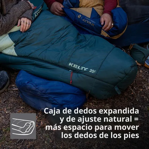 Vista 5 de Kelty Cosmic Synthetic Fill - Saco de dormir de 0 grados para mochilero, regular – correas de compresión, saco de cosas incluido