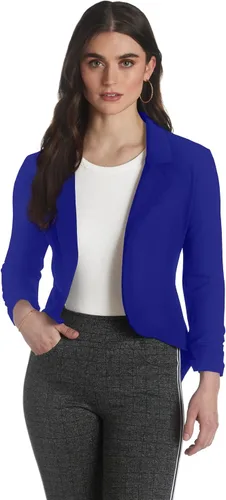 Vista 3 de Hybrid & Company Women's Casual Work Comfy Open Front High Low Notch Lapel Office Blazer Jacket Made in USA
