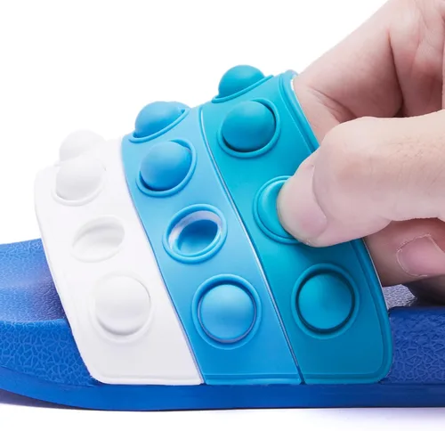 Vista 3 de Engtoy Sandalias para niños y niñas, unisex, ligeras, antideslizantes, puntera abierta, cómodas, para ducha, playa, divertidas sandalias