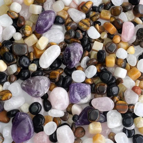 Vista 13 de Juego de piedras de cristal de amatista pulidas de cristal curativo a granel de 3 libras, piedras de cristal de amatista pulida para la fabricación