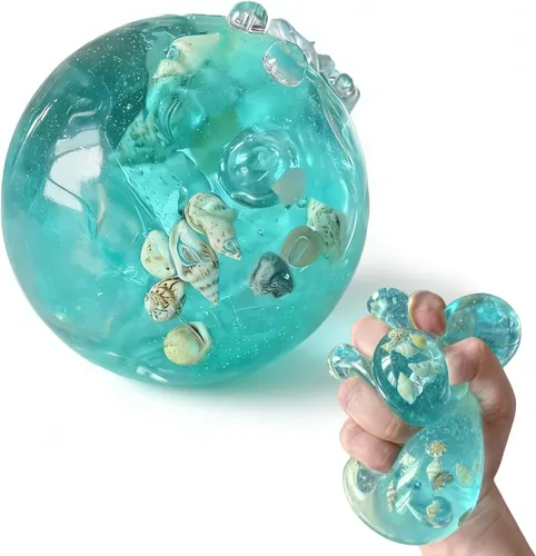 Vista 14 de Bolas de estrés blandas de cubitos de hielo, juguete sensorial de Verde