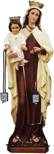 Vista 6 de Escapulario marrón, paquete de 3 escápulos a granel católicos de Nuestra Señora del Monte Carmelo, Escapularios Católicos Collares Religiosos Regalo