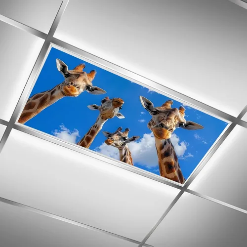 Vista 21 de Cubiertas de luz fluorescente para luces de techo de aula – Película retroiluminada de 2x4 pies para luminarias fluorescentes, fácil de instalar