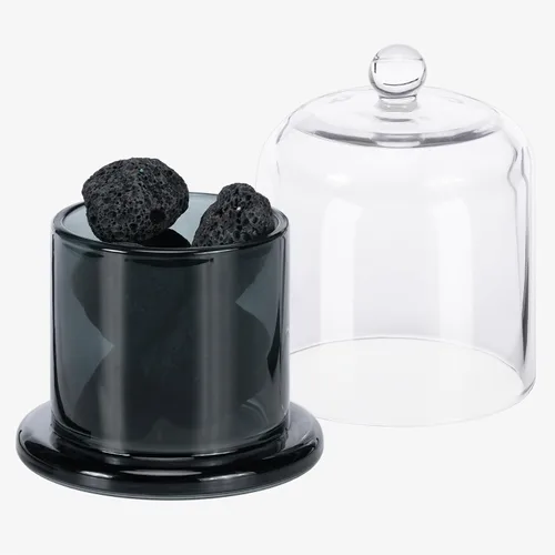 Vista 5 de Navaris Difusor de volcán de piedra de lava – Difusor de vidrio sin agua para aceites esenciales – sin electricidad portátil aromaterapia – para un