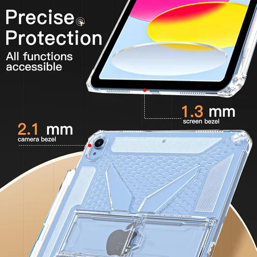 Vista 13 de Clear Stand Case for iPad Air 3 (Air 3rd Generation) 10.5 inch 2019 & iPad Pro 10.5 inch 2017 with Pencil Holder/Kickstand Soft TPU Back Silicone