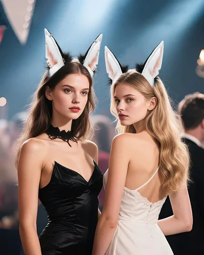 Vista 4 de BNLIDES Orejas de conejo hechas a mano para mujeres y hombres, disfraz de cosplay, accesorios de cabeza lindos para Halloween