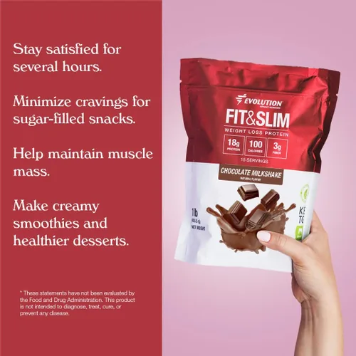 Vista 3 de Evolution Advance Nutrition Fit & Slim Blend, 2 libras + bandas de resistencia para ejercicio en el hogar, proteína de suero en polvo alimentada