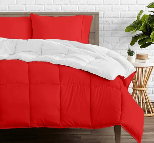 Vista 14 de Edredón reversible – Lujoso para todas las estaciones – 100% algodón orgánico tamaño individual XL de 68 x 92 pulgadas, 1 edredón alternativo