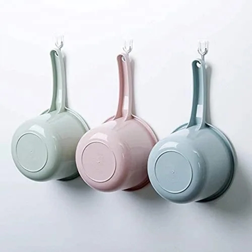 Vista 4 de Paquete de 3 cucharones de agua de plástico con mango largo para acampar y uso doméstico