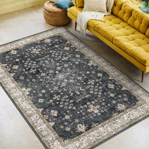Vista 214 de Hazo Haus – Alfombra pequeña para entrada, cocina o baño, antideslizante con base de goma, resistente a las manchas y a la decoloración, diseño