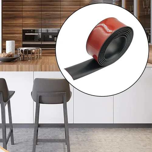 Vista 5 de Tira de Transición de Piso, Tiras de Cobertura de Piso Autoadhesivas Transiciones de Pisos Laminados, Tira Divisoria Plana de Vinilo de 2" de Ancho