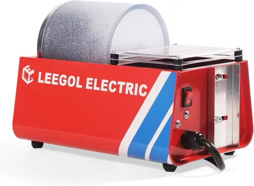 Vista 8 de Leegol Electric Rock Tumbler de Doble Tambor 6 Libras Pulidor Lapidario