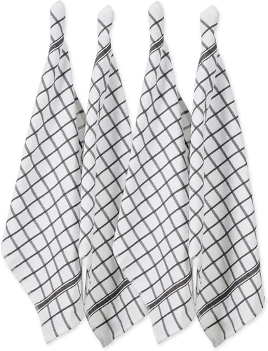 Vista 22 de DII Basic Terry Collection - Juego de paños de cocina con ventana, 16 x 26 pulgadas, rojo granero, 4