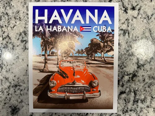 Vista 8 de GO SEE DESIGN Póster de viaje estilo vintage Havana Cuba - 8 x 10 - 12 x 18 - 18 x 24 - 24 x 36 / 4 x 6 pulgadas, impresión artística estilo WPA La