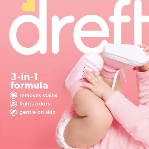 Vista 17 de Dreft - Detergente líquido para ropa para bebés, aborda el 100% de las manchas comunes de bebés, detergente para ropa, 42 onzas líquidas, 32 cargas