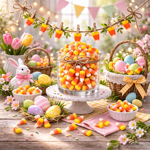 Vista 8 de Sarahs Candy Factory Candy Corn en Frasco, 3 Libras