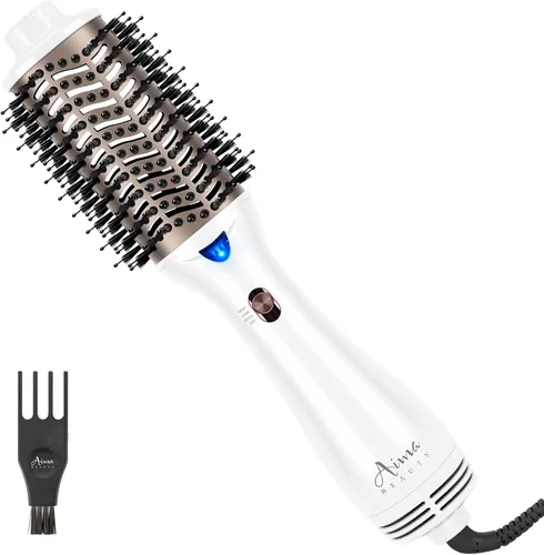 Vista 12 de Aima Beauty Juego de cepillos para secador de pelo, cepillo redondo 4 en 1 que añade brillo, suavidad, rizo y volumen para cabello corto a mediano