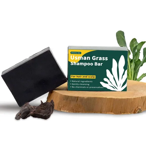 Vista 8 de Barra de champú natural Usman Grass, cubre el cabello gris, barra Usma para engrosar y oscurecer el cabello, la solución definitiva