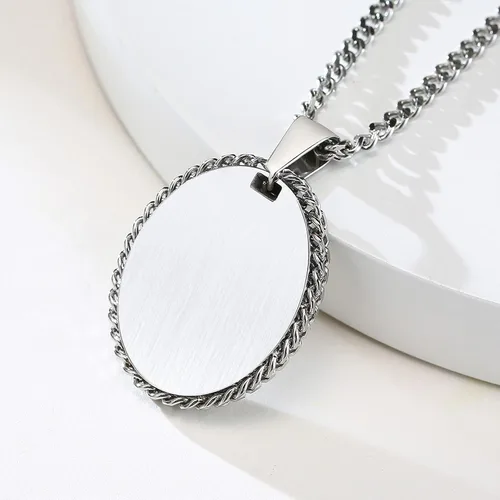 Vista 4 de MEALGUET Collar personalizado de alerta médica Collar con colgante de identificación médica de emergencia de acero inoxidable para hombres, mujeres