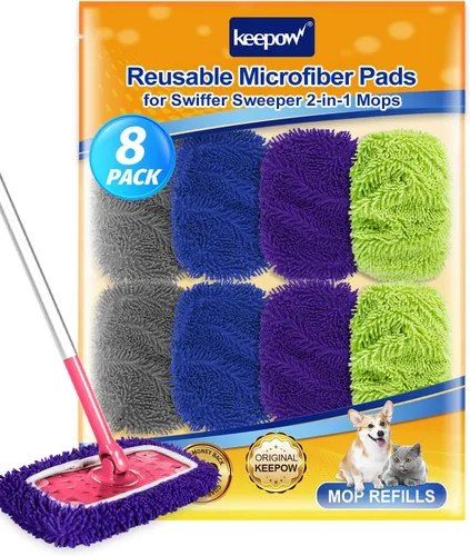 Vista 16 de KEEPOW Almohadillas de microfibra reutilizables compatibles con Swiffer