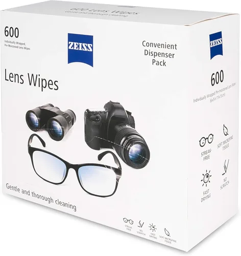 Vista 2 de ZEISS - Toallitas de limpieza prehumedecidas para lentes, 600