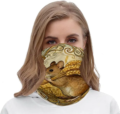 Vista 5 de Sun UV Protection Neck Gaiter Upf 50+ Balaclava Ski Vole Wheat Ear Face Mask Summer Face Cover Scarf Breathable Bandana for Fishing Hunting Kayaking