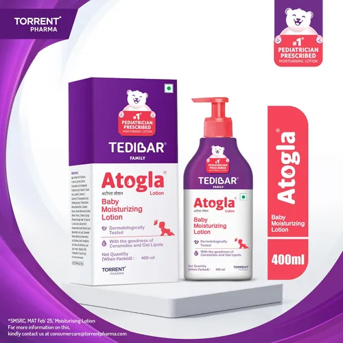 Vista 2 de YMPIGOY Atogla Curatio Loción para bebé, 13.5 fl oz Loción hidratante intensa para todo tipo de piel, protege contra erupciones y previene