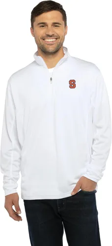 Vista 21 de Vantage Apparel Sudadera estándar universitaria micro malla de rendimiento negro con cremallera de 1/4 para hombre