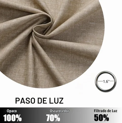 Vista 7 de Flyfun Cortinas opacas con ojales para dormitorio y sala de estar, juego de 2 paneles con aislamiento térmico para oscurecer la habitación