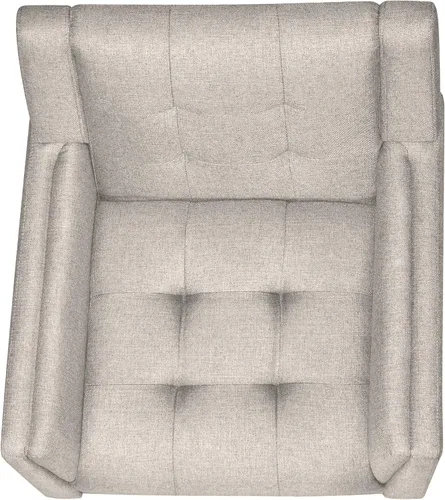 Vista 8 de Christopher Knight Home - 305538 Evelyn Mid Century - Sillón de tela moderno, color beige, nogal (305538).