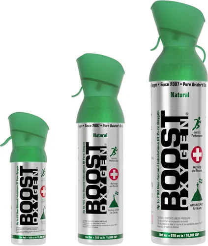 Vista 11 de Boost Oxygen Colección completa XL 12L, grande 10L, mediano 5L y tamaño de bolsillo 3L (paquete de 4) Four Different Can Sizes • No Added Aromas