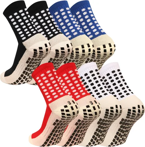 Vista 10 de Calcetines de fútbol con agarre para hombre, calcetines atléticos antideslizantes, calcetines de fútbol americano y baloncesto antideslizantes