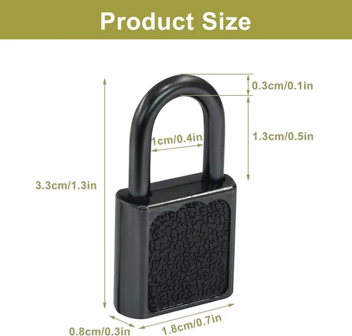 Vista 2 de Litoexpe 10 cerraduras pequeñas para equipaje pequeño con llaves, candado pequeño de metal, equipaje sólido para decoración de cajas de joyería Negro