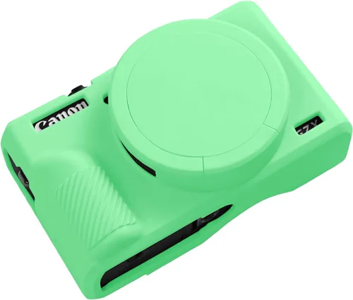 Vista 12 de Funda G7X Mark III, Funda Protectora para Cámara Digital Canon Powershot G7X Mark III, Funda de Silicona con Cubierta de Lente Extraíble, Funda