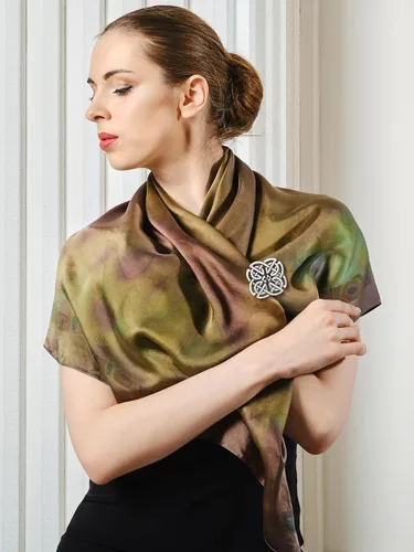 Vista 2 de Sasylvia 5 piezas vintage celta chal clips retro cárdigan suéter camisa clips vestido broche chal broche broche de cintura apriete broche