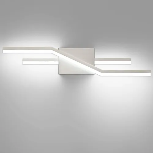 Vista 10 de SOLFART Luces de baño con acabado mate en negro, regulables, LED, para tocador, sobre espejo, 24 pulgadas, modernas, luces de pared