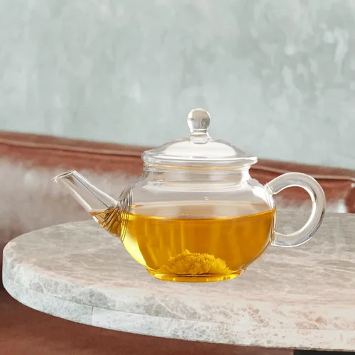 Vista 4 de Mini tetera Mini cafetera de hojas sueltas Tetera Hervir utensilios de té de vidrio Cafetera Hervidor de agua Restaurante Tetera Tearoom Suministro