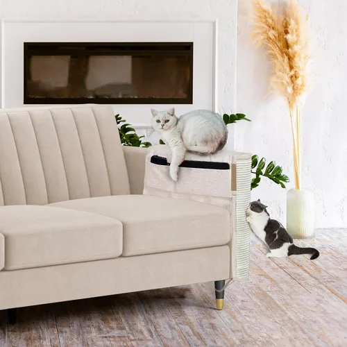 Vista 7 de Protector de Sofá contra Arañazos de Gato, 27.6" L*19.6" A Almohadilla Protectora de Muebles contra Arañazos de Gato Protector de Brazo de Sofá